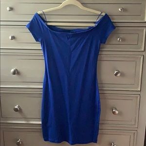 Off the Shoulder Blue Dress